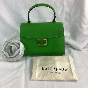 NWOT Kate Spade New York Katy Kelly Green Top-Handle Crossbody Satchel RP $398
